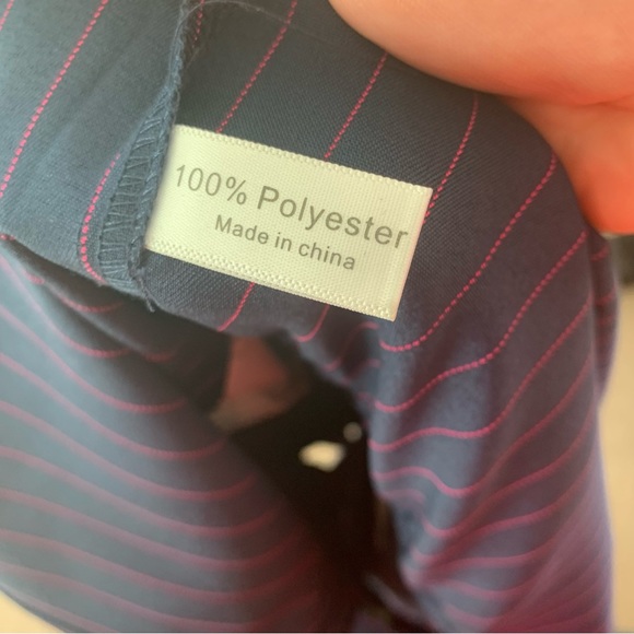 RomperJack Men's Sz Xxl Dark Blue Pink Stretch Poly Short Sleeve Shorts Romper - Picture 6 of 8